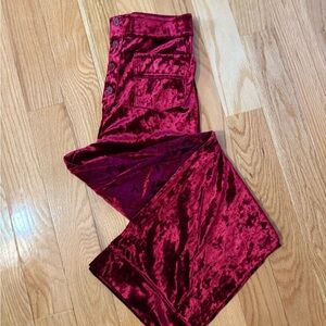 Velvet Burgundy Pants